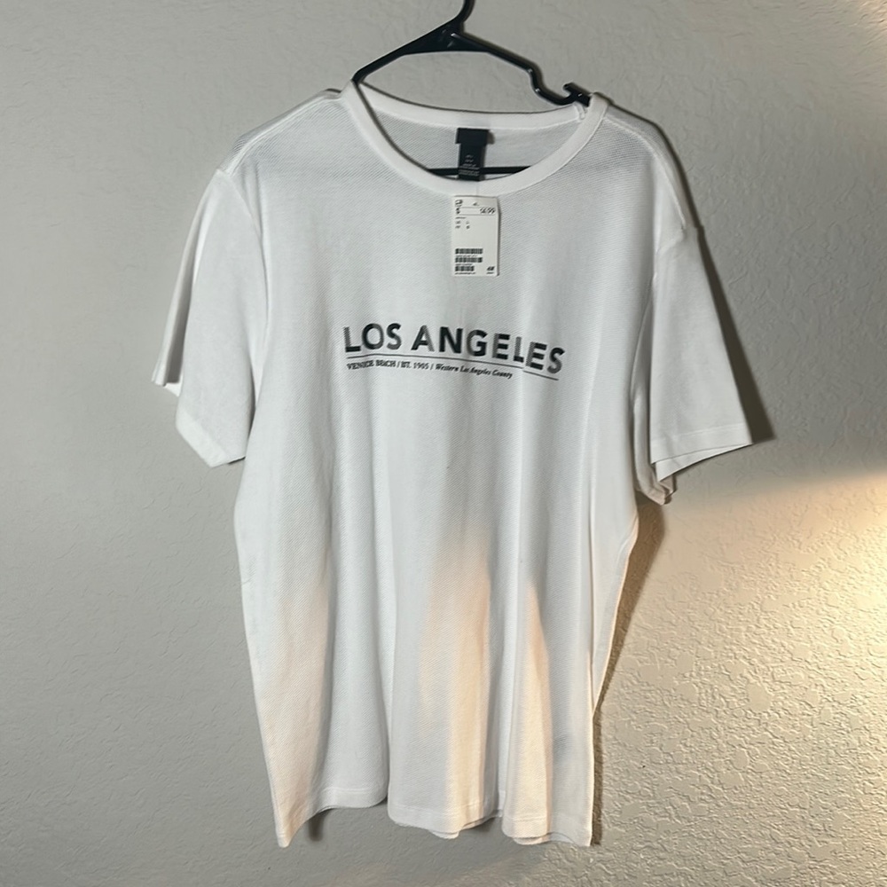 H&M Los Angeles Standard white T-shirt size Large